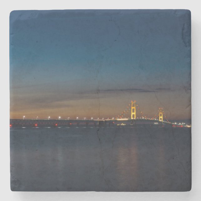 Dessous-de-verre En Pierre Mighty Mac la nuit Pano (Devant)