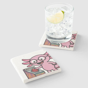 Dessous-de-verre En Pierre Mignon Je me pose des questions de axolotl aztéque