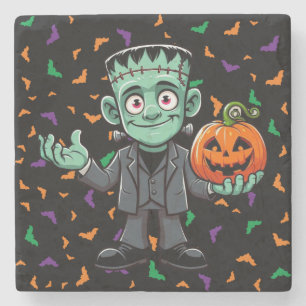 Dessous-de-verre En Pierre Mignon, monstre du dessin animé Frankenstein