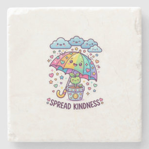 Dessous-de-verre En Pierre Mignon parapluie Kawaii pour répandre la gentilles