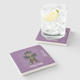 Dessous-de-verre En Pierre Mignon Tengu Corbeau Yokai - Folklore Japonais