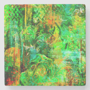 Dessous-de-verre En Pierre Mignons TEXTURES Vert