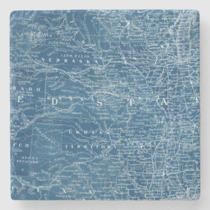 Dessous-de-verre En Pierre Modèle de carte des USA