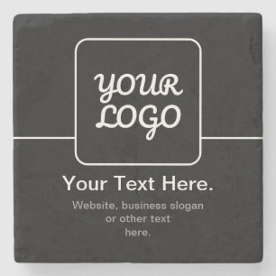 Dessous-de-verre En Pierre Modèle moderne pour votre logo Noir & Blanc
