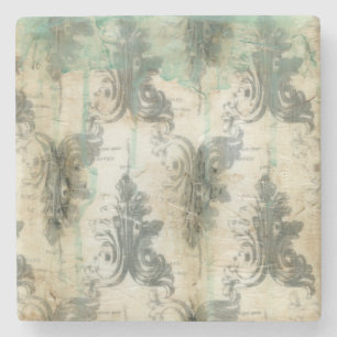 Dessous-de-verre En Pierre Modern Fleur De Lis Design