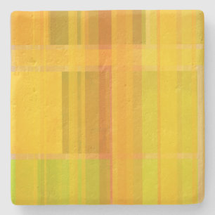 Dessous-de-verre En Pierre Moderne Abstrait   Couleurs Citronnées Colorées