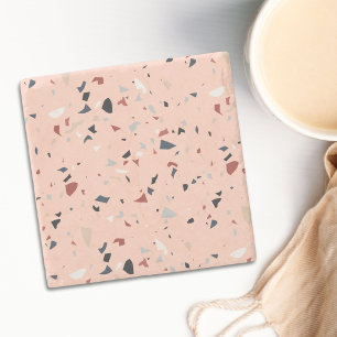 Dessous-de-verre En Pierre Moderne Abstrait italien Terrazzo Motif sans coutu