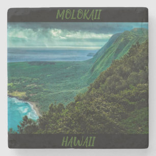 DESSOUS-DE-VERRE EN PIERRE MOLOKAII HAWAII