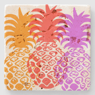 Dessous-de-verre En Pierre Momona Pineapple Hawaiian Tropical