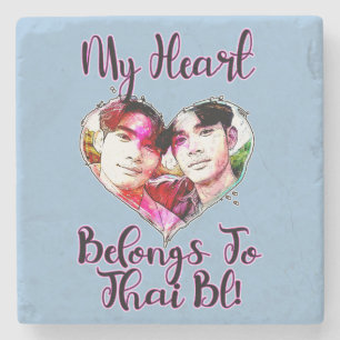 Dessous-de-verre En Pierre Mon Coeur Appartient À Thai BL