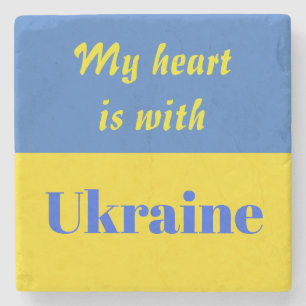Dessous-de-verre En Pierre Mon coeur est avec l'Ukraine
