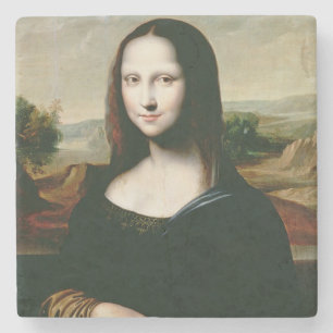 Dessous-de-verre En Pierre Mona Lisa, copie de la peinture par Leonardo DA