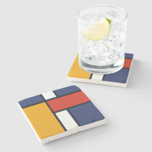 Dessous-de-verre En Pierre Mondrian