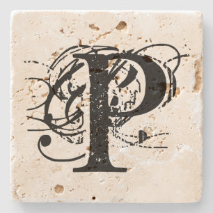 Dessous-de-verre En Pierre Monogramme