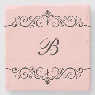 Dessous-de-verre En Pierre Monogramme Cuisinières Florales