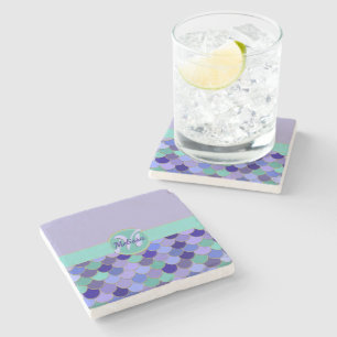 Dessous-de-verre En Pierre 🧜 ♀️ Monogramme de sirène