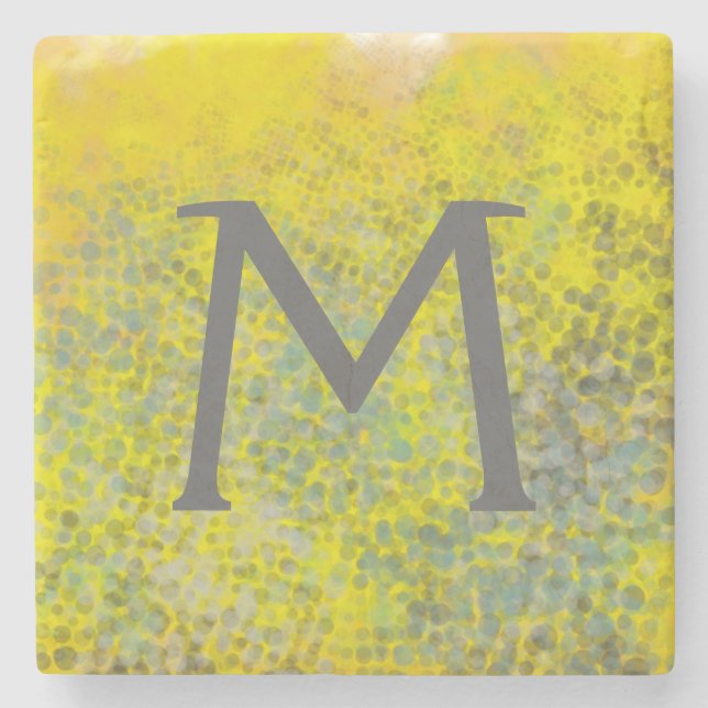 Dessous-de-verre En Pierre Monogramme | Hive I (Devant)