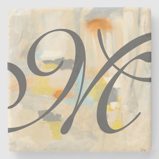 Dessous-de-verre En Pierre Monogramme | II sacré (Devant)