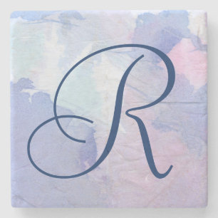 Dessous-de-verre En Pierre Monogramme Lumières du nord II