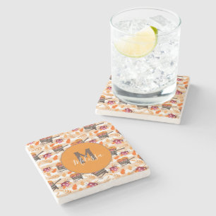Dessous-de-verre En Pierre Monogramme Motif de flèches de chute