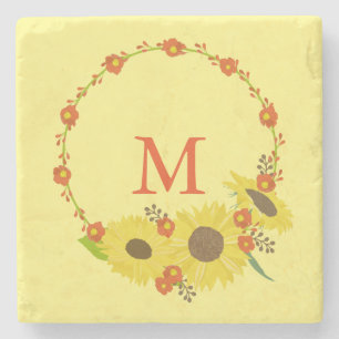 Dessous-de-verre En Pierre Monogramme Tournesol