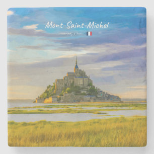 Dessous-de-verre En Pierre Mont-Saint-Michel, France - Abbaye médiévale