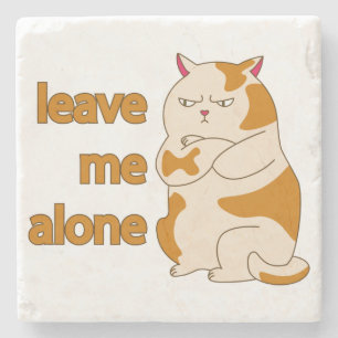 Dessous-de-verre En Pierre Moody Grosse cat me laisse tranquille