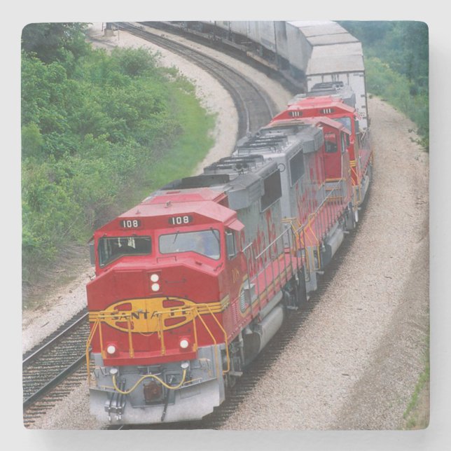 Dessous-de-verre En Pierre Moteur de train diesel classique (Devant)