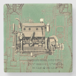 Dessous-de-verre En Pierre Moteur Wisconsin Milwaukee Wisconsin Moteur à gaz