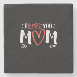 Dessous-de-verre En Pierre Mother art I Love You Maman