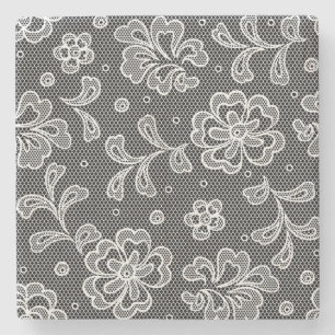 Dessous-de-verre En Pierre Motif 1 de tissu de dentelle