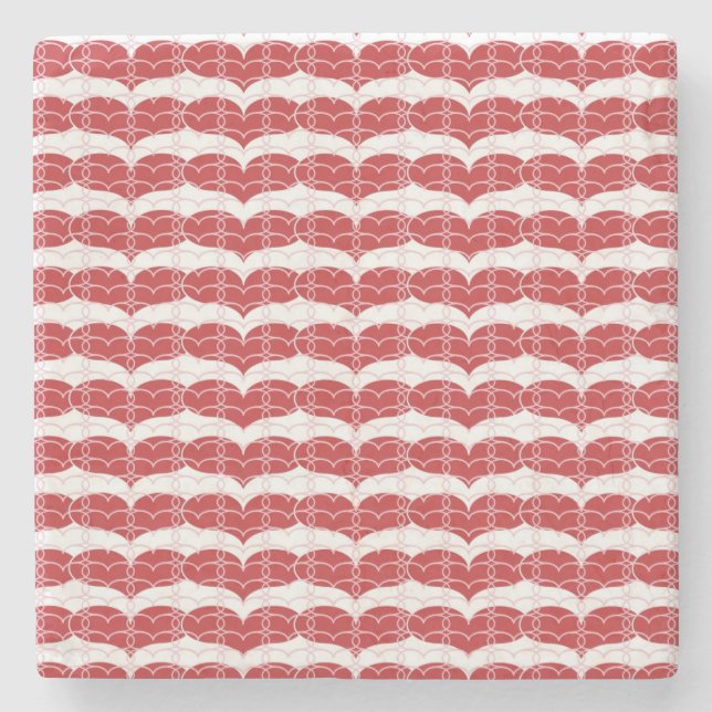 Dessous-de-verre En Pierre Motif 2 de coeur (Devant)