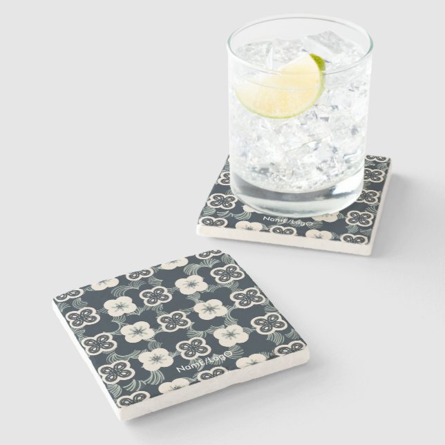 Dessous-de-verre En Pierre motif_5_fleur_1 (Côté)