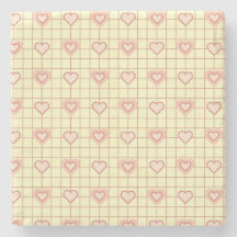 Motif à carreaux de cœur rose pour la Saint-Valent