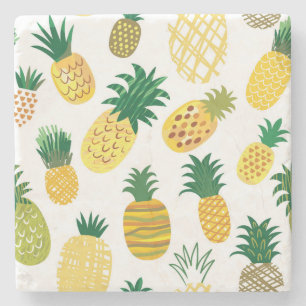 Dessous-de-verre En Pierre Motif à la mode d'ananas
