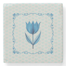 Motif à la Tulipe Bleue
