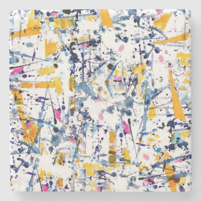 Dessous-de-verre En Pierre motif Abstrait (Devant)