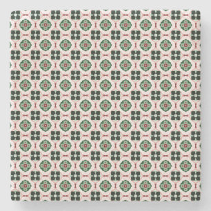Dessous-de-verre En Pierre Motif abstrait de Noël funky boho rétro mignon