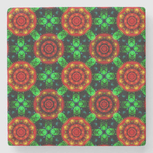 Dessous-de-verre En Pierre Motif abstrait élégant boho moderne floral #504
