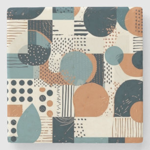 Dessous-de-verre En Pierre Motif Abstrait minimal sans fil - Géométrique (14)