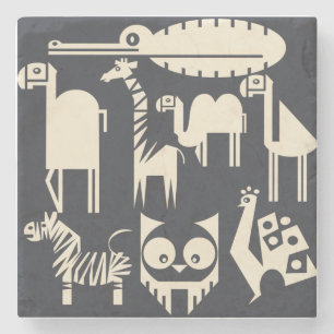 Dessous-de-verre En Pierre Motif Animaux