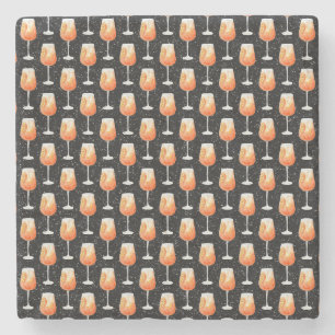 Dessous-de-verre En Pierre Motif Aperol Spritz