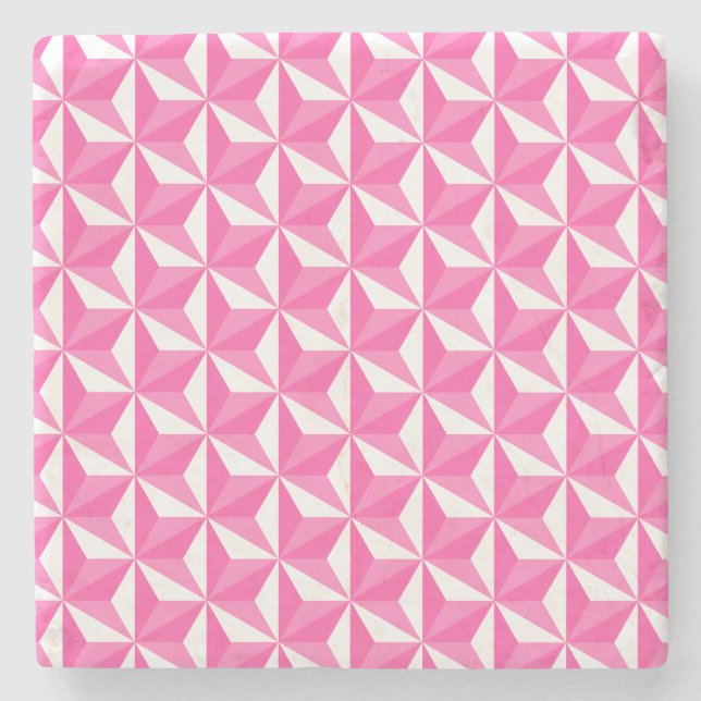 Dessous-de-verre En Pierre Motif Asanoha modèle Sakura (Devant)