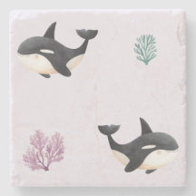 Motif Baleine Orque Mignon pour la Nurserie sur la