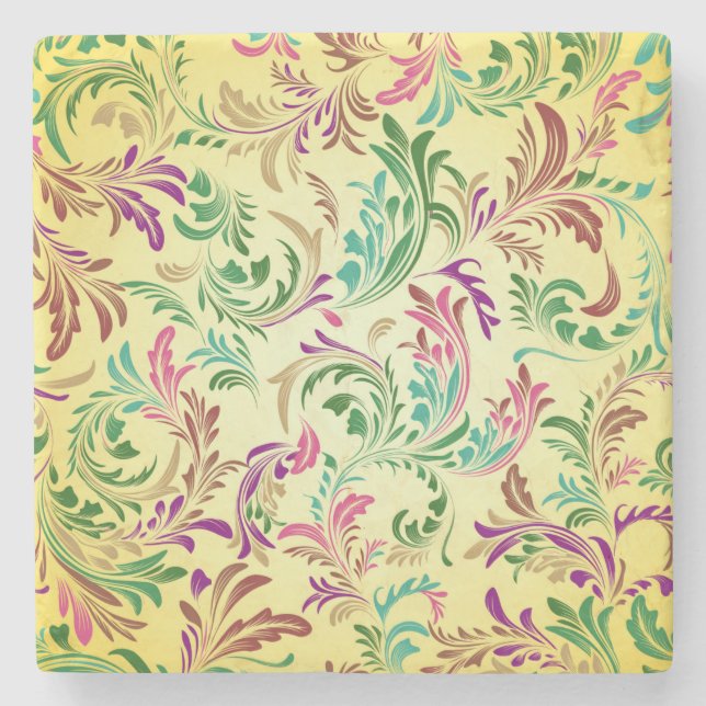 Dessous-de-verre En Pierre Motif Branches Design-444555 (Devant)