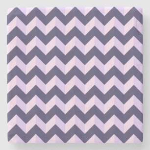 Dessous-de-verre En Pierre Motif Chevron Violet