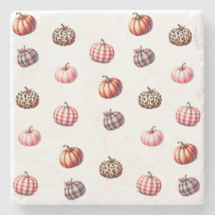 Dessous-de-verre En Pierre motif citrouille Halloween/Automne