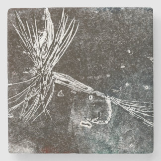 Dessous-de-verre En Pierre Motif classique à mouches sèches pour truite et ba