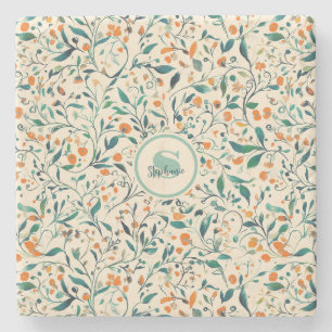 Dessous-de-verre En Pierre Motif couleur Paisley d'inspiration vintage (3)