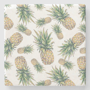 Dessous-de-verre En Pierre Motif d'ananas aquarelle